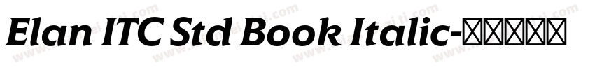 Elan ITC Std Book Italic字体转换